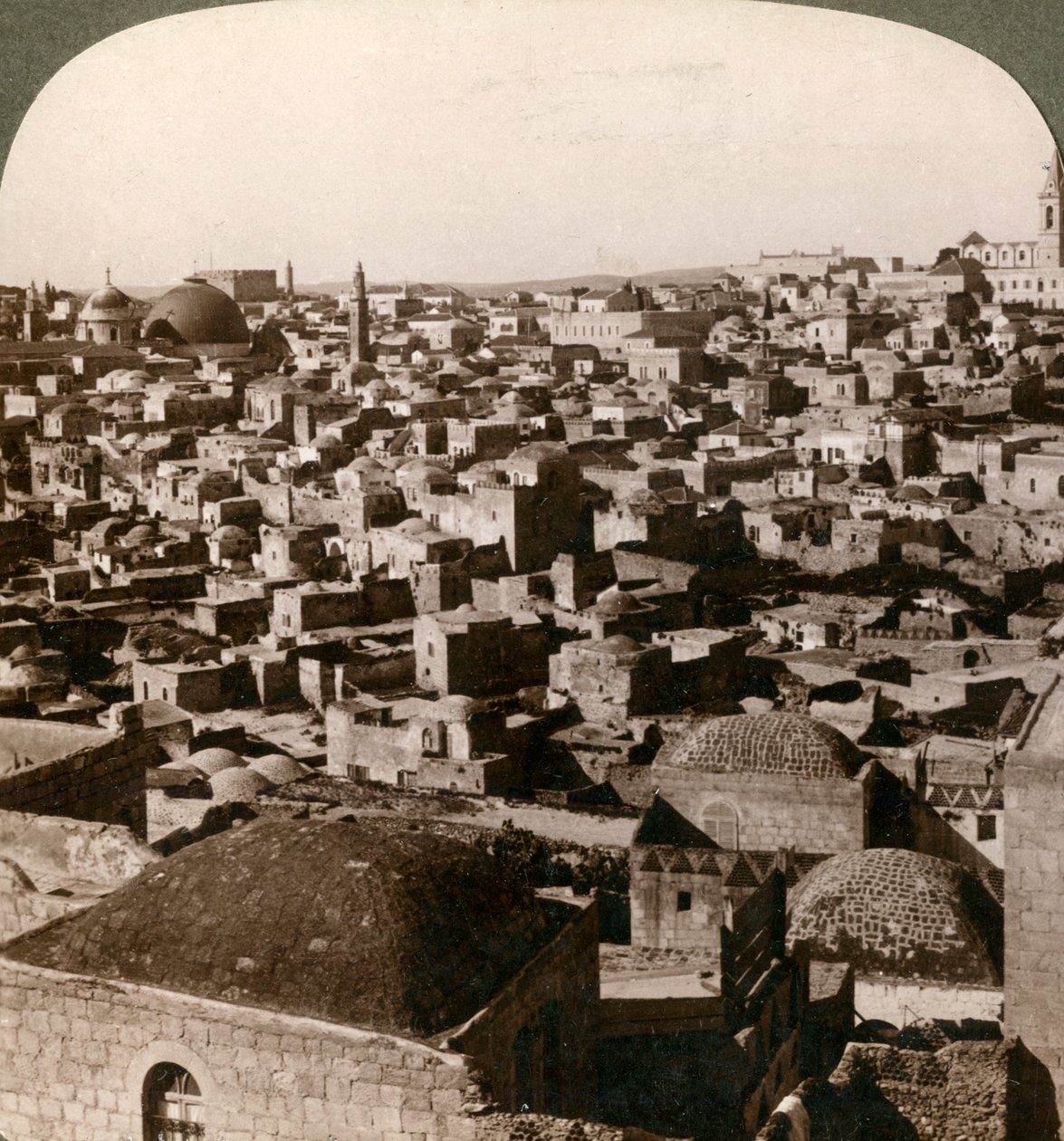 Jerusalem pohjoisesta muurista nähtynä, Palestiina, 1897. tekijältä Underwood and Underwood