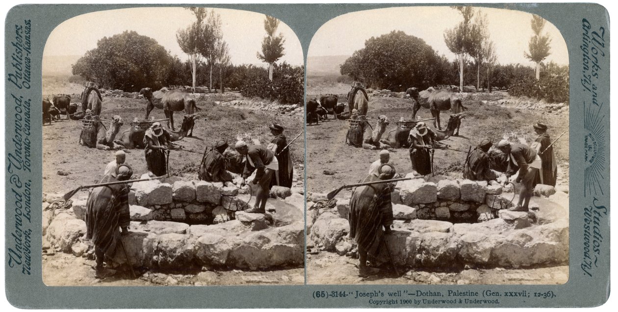 Josephs Well, Dothan, Palestiina, 1900. tekijältä Underwood and Underwood