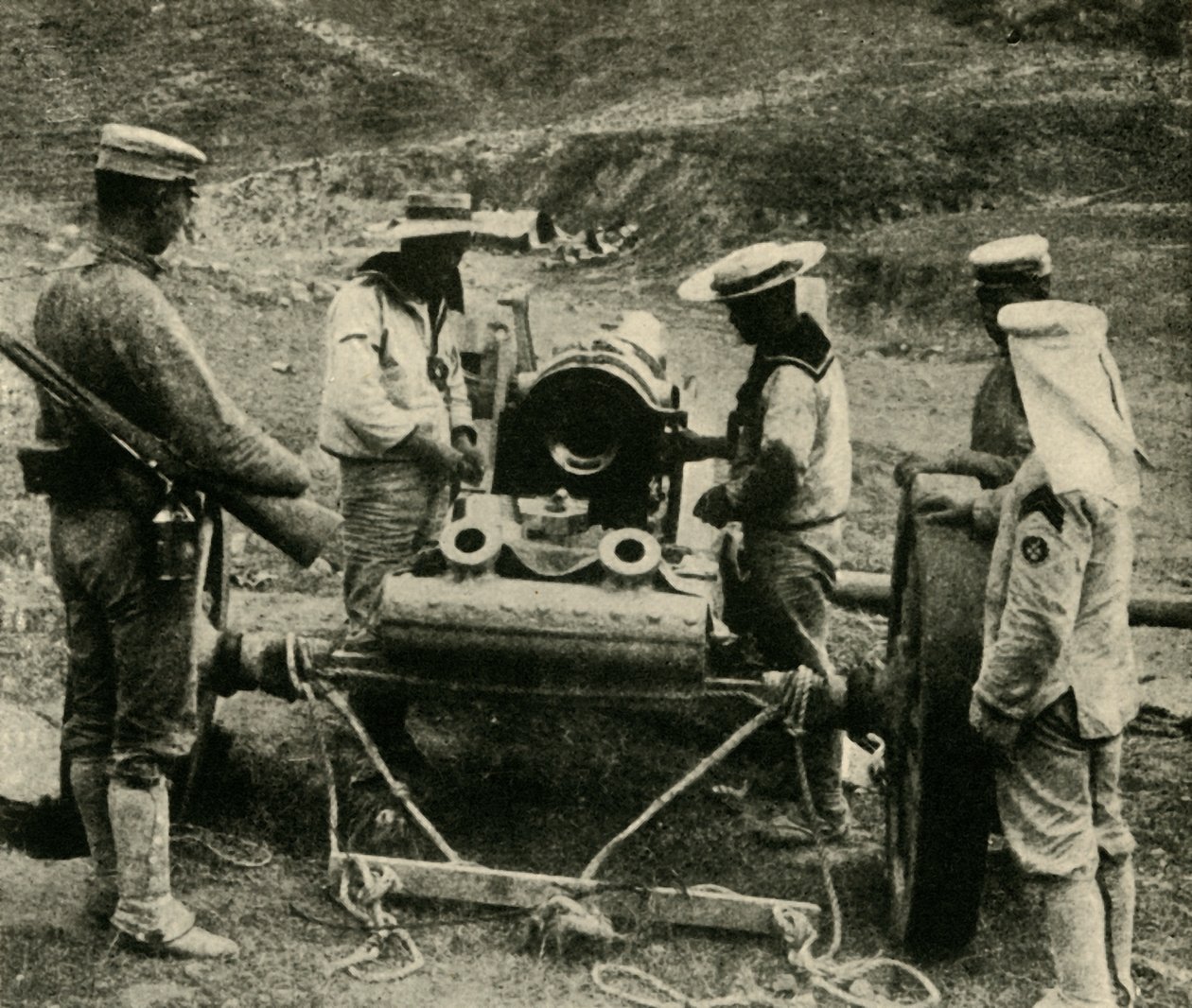 Liittolaiset Kaukoidässä: Japanilaiset merimiehet..., 1914-1918, c1920. tekijältä Underwood and Underwood