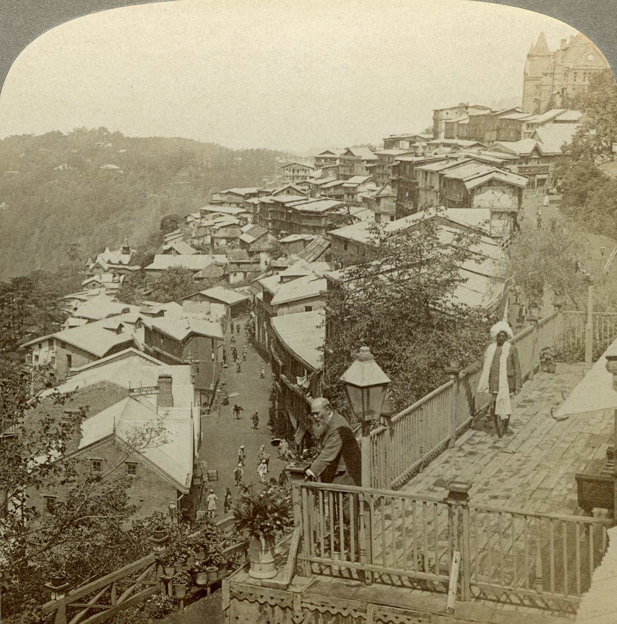 Simla, Intian kesäpääkaupunki, 1900-luku. tekijältä Underwood and Underwood