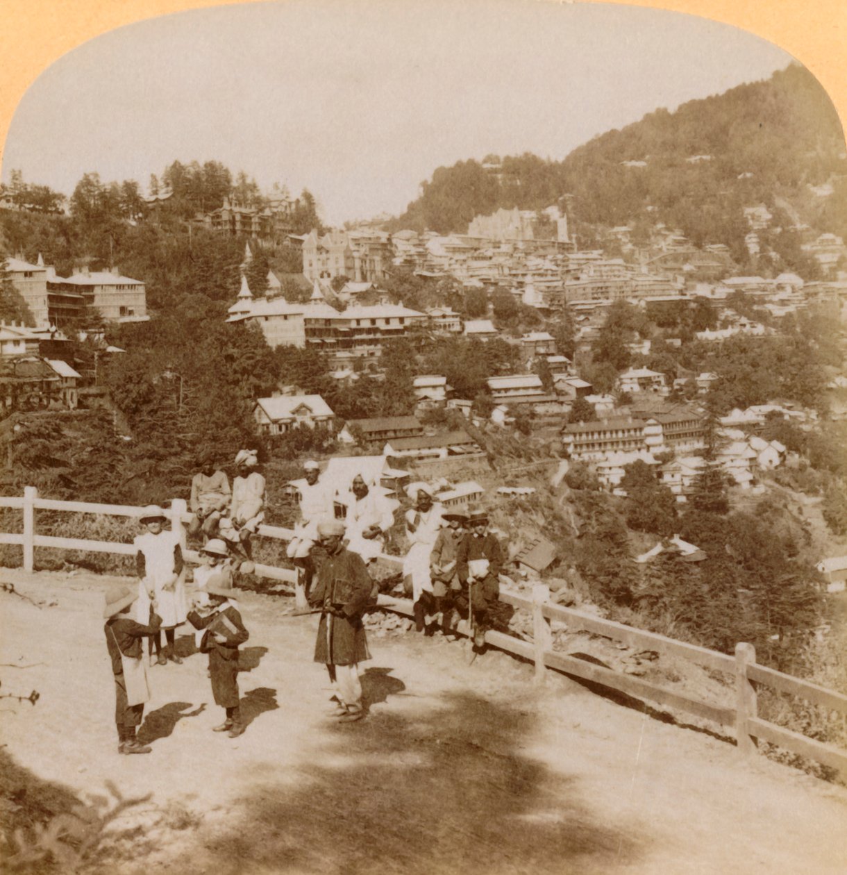 Simla, kaunis Himalajan vuoristolomakohde..., Intia, 1902. tekijältä Underwood and Underwood