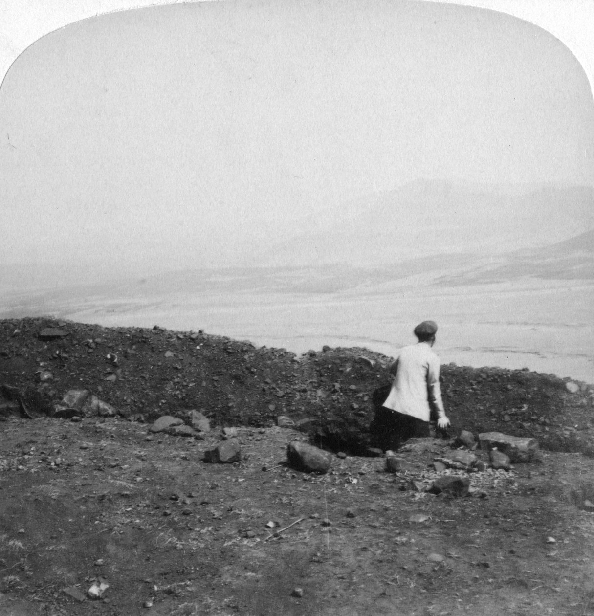 Spion Kop, buurihaudosta Krantz Klootissa Etelä-Afrikassa, 1901 tekijältä Underwood and Underwood