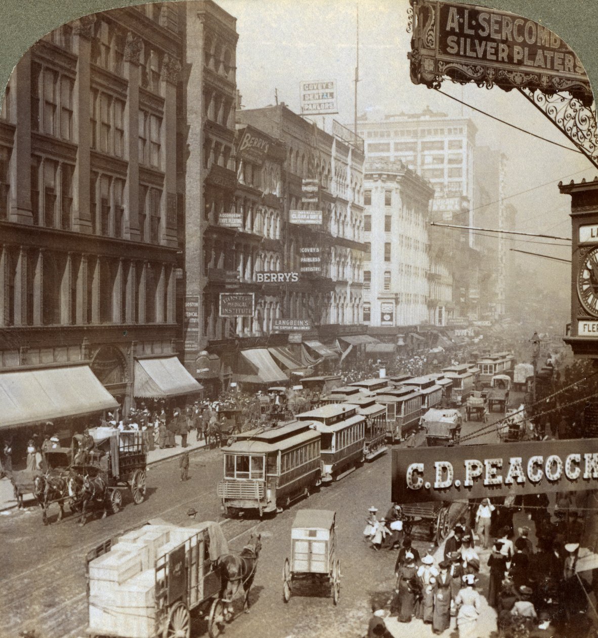 State Street, Chicago, Illinois, USA, 1908 tekijältä Underwood and Underwood