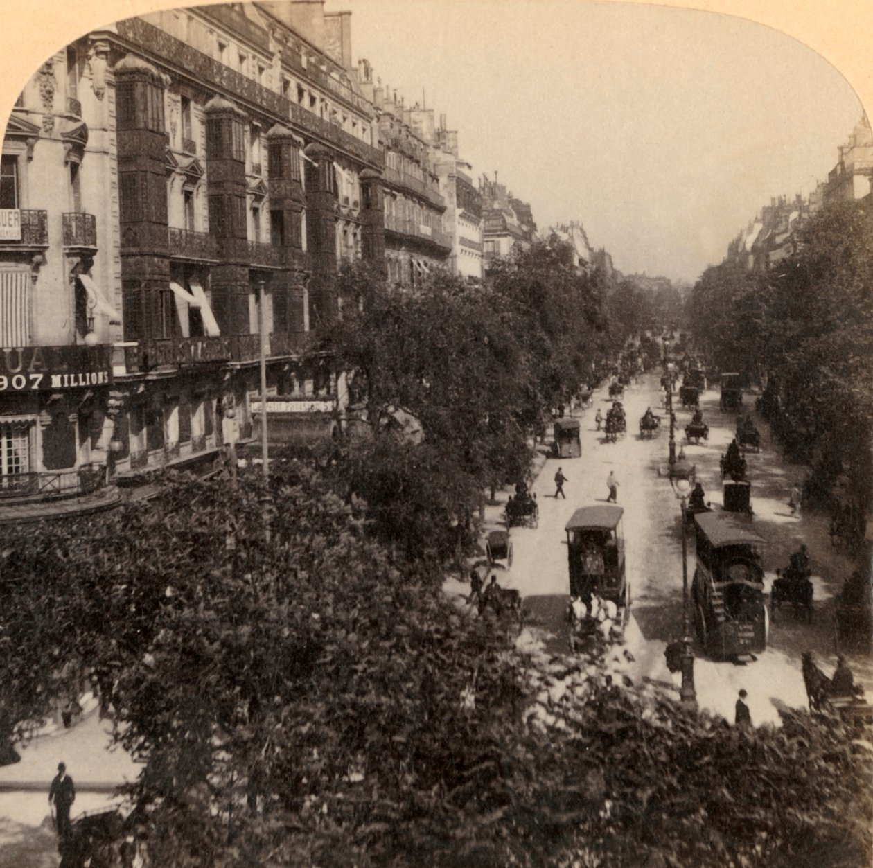 Grand Boulevard, Pariisi, Ranska, 1894. tekijältä Underwood and Underwood