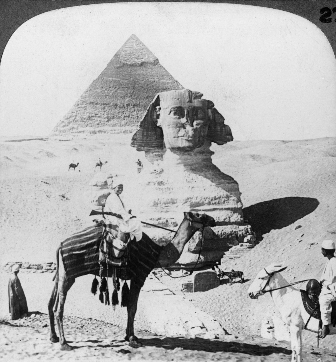 Gizan suuri sfinksi, Egypti, 1905. tekijältä Underwood and Underwood