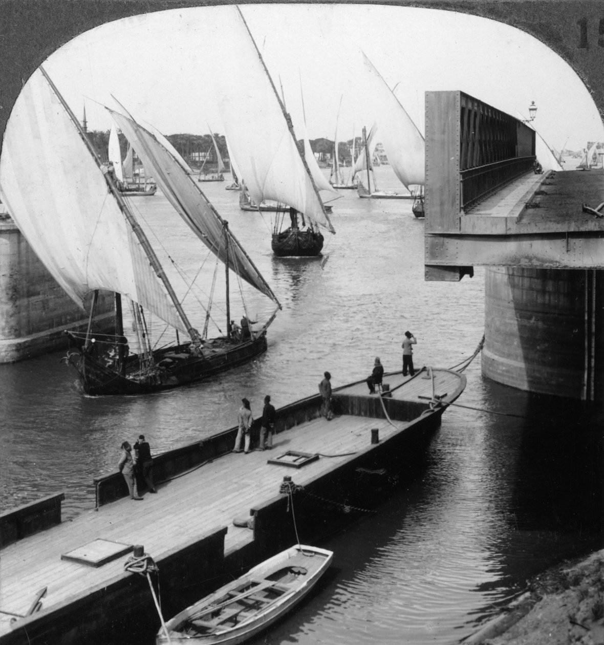 Suuri Niilin silta, Kairo, Egypti, 1905. tekijältä Underwood and Underwood