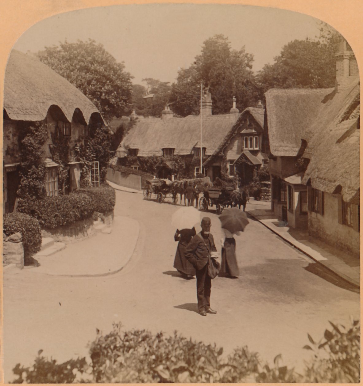 Viehättävät Shanklinin kodit, Isle of Wight, Englanti, 1900. tekijältä Underwood and Underwood