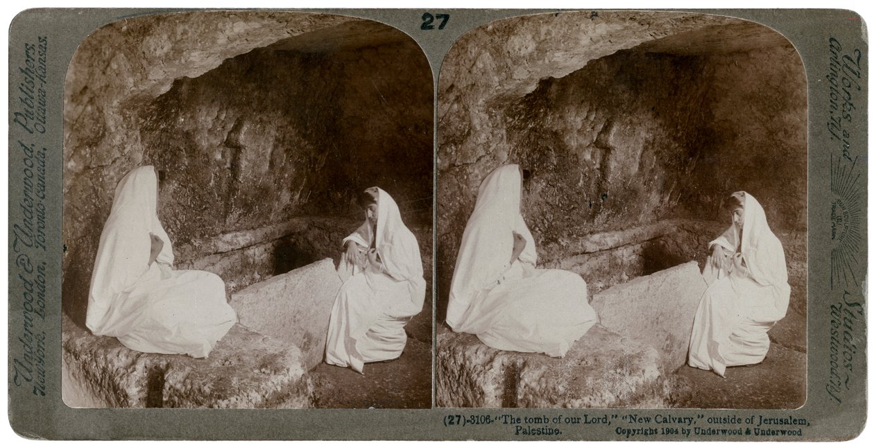 Jeesuksen hauta Jerusalemin ulkopuolella, Palestiina, 1904. tekijältä Underwood and Underwood