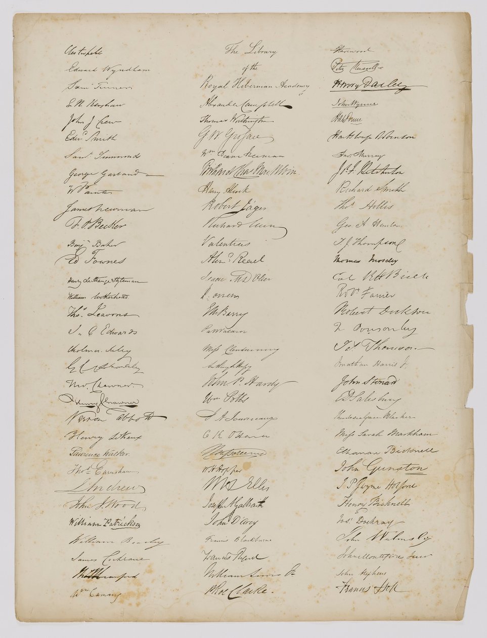Hibernian kuninkaallisen akatemian kirjasto (sivu kirjasta) tekijältä Unidentified (European)