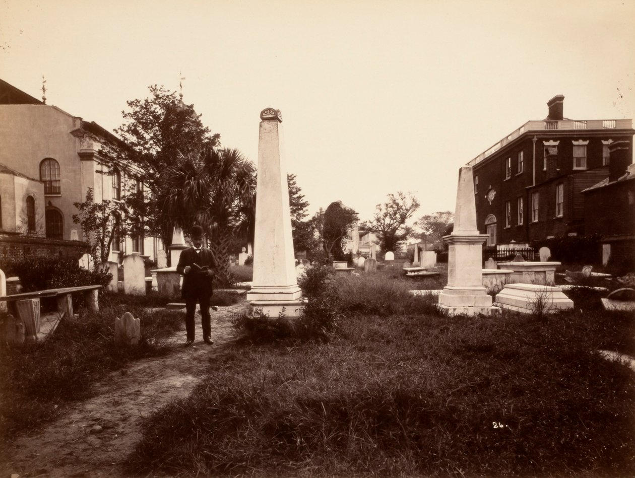(Siirrettyjä muistomerkkejä, First Presbyterian Church, Charleston, Etelä-Carolina, maanjäristyksen jälkeen) tekijältä Unidentified