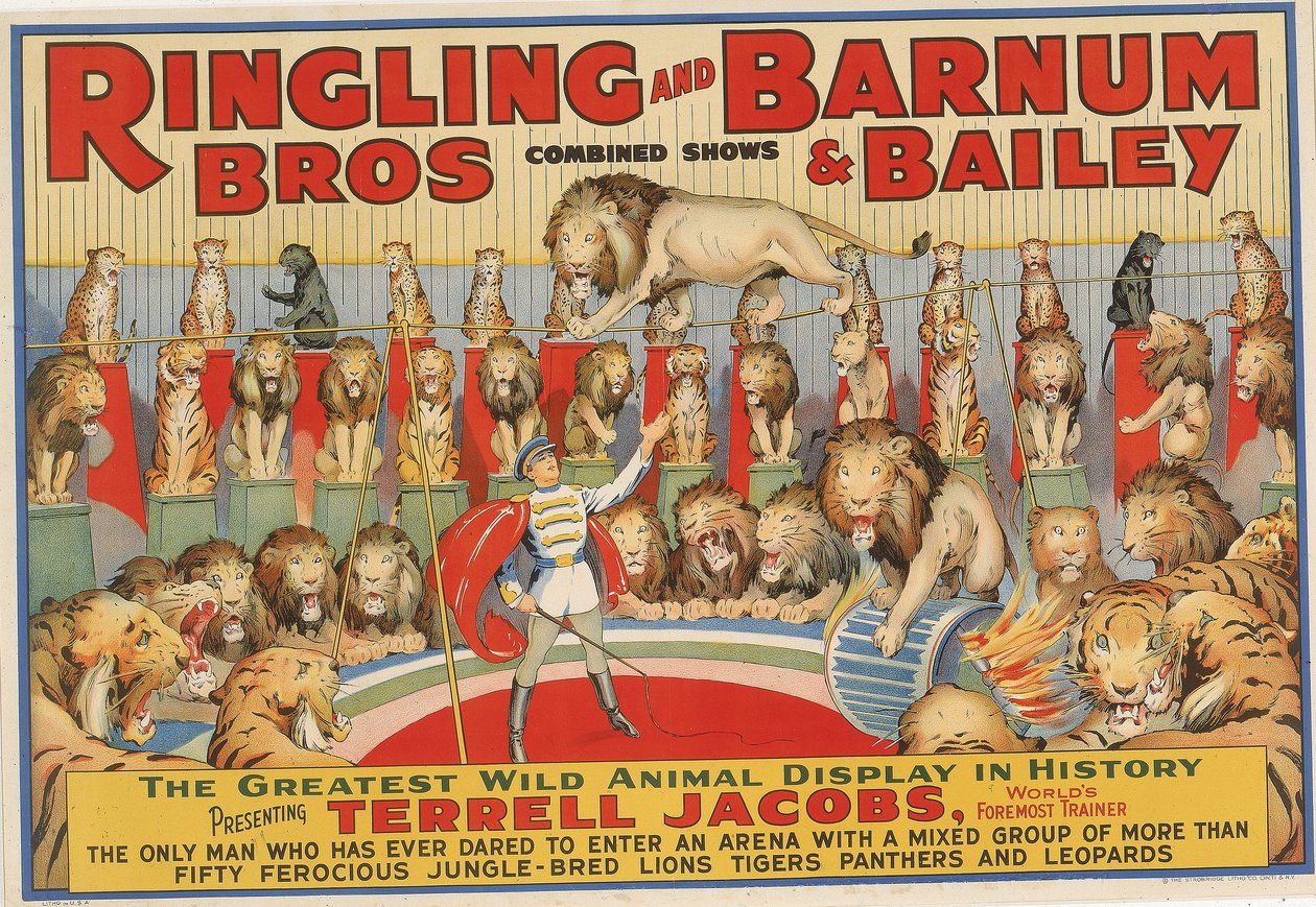 Ringling Bros. and Barnum  Bailey Combined Shows: Barning  Bailey Bobbylle: Historian hienoin villieläinnäytös: The Greatest Wild Animal Display in History tekijältä Unidentified