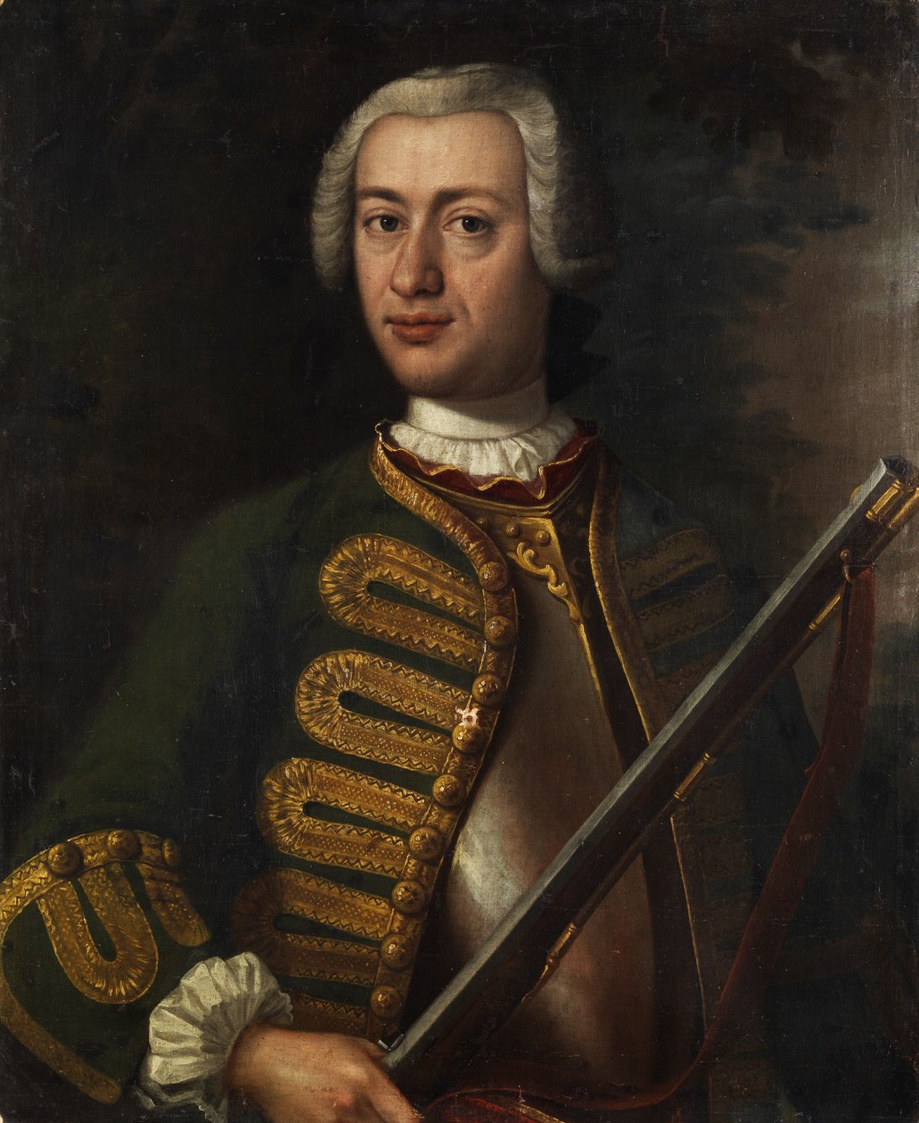 Aatelisen muotokuva tekijältä Unidentified painter label QS