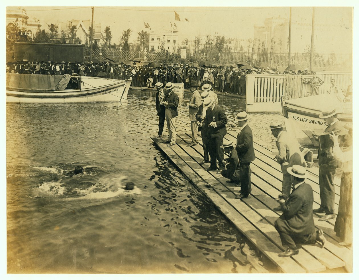 1904 olympialaiset- 220 jaardin uimakilpailun loppu tekijältä Unknown