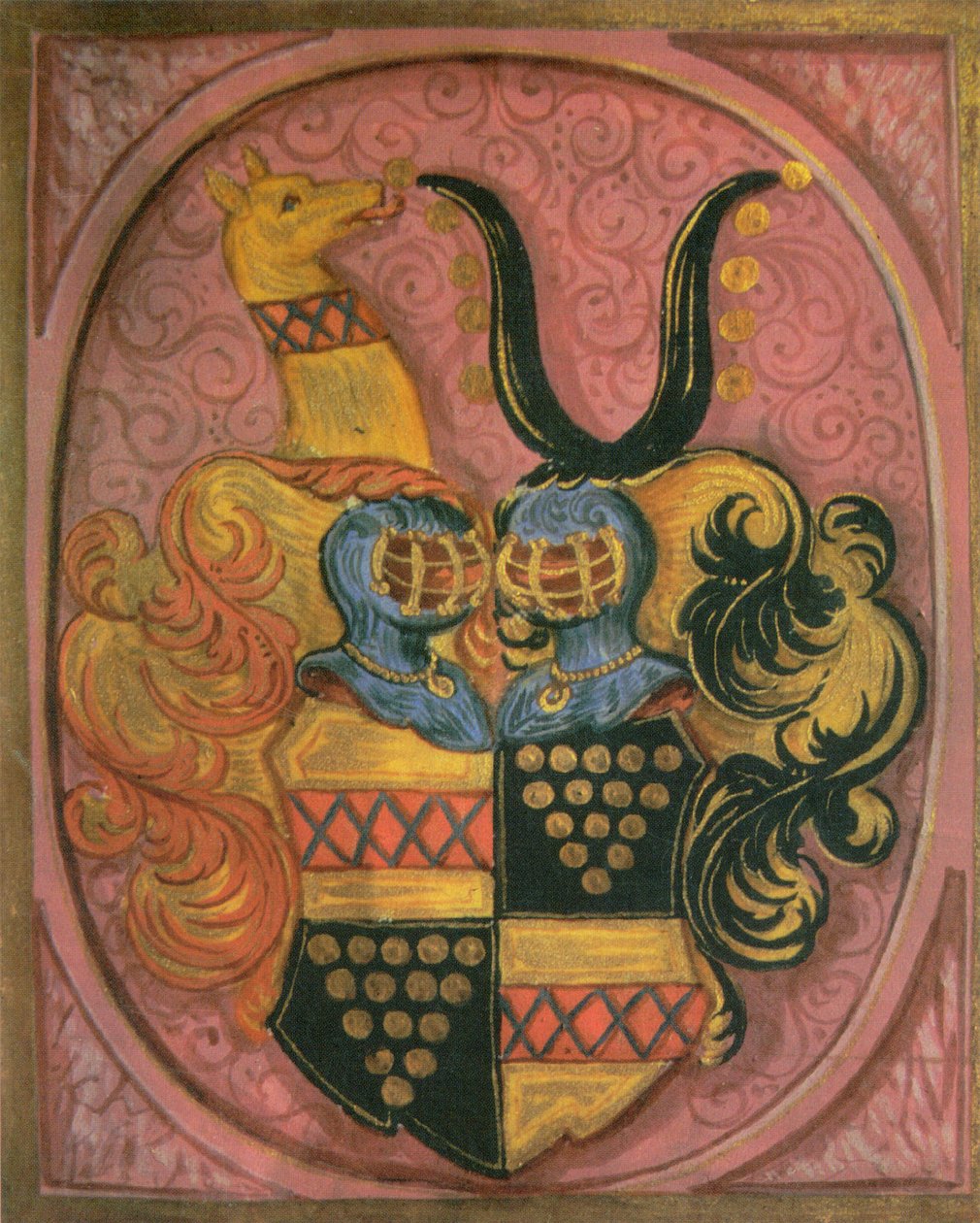 Aatelisen Johann Friedrich (von Bawir) von Franckenbergin vaakuna (1678). tekijältä Unknown