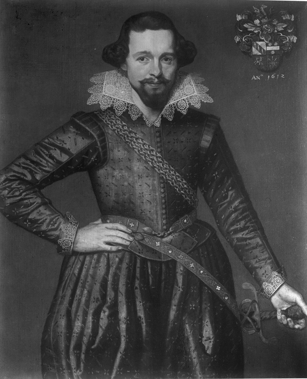 Yksityiskohta van Een Portret van Edzard Jacob Clant van Nijestein (1584-1648) tekijältä Unknown
