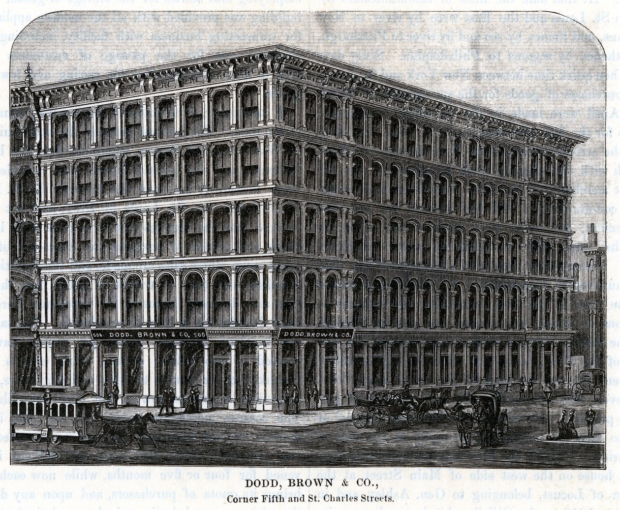 Dodd, Brown ja yrityksen tukkumyynti, kuivatuotteet, Fifth and St. Charles Street tekijältä Unknown