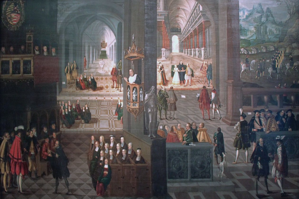 Jugend, Heirat und Regierungsantritt Johann Friedrichs des Großmütigen von Sachsen. tekijältä Unknown