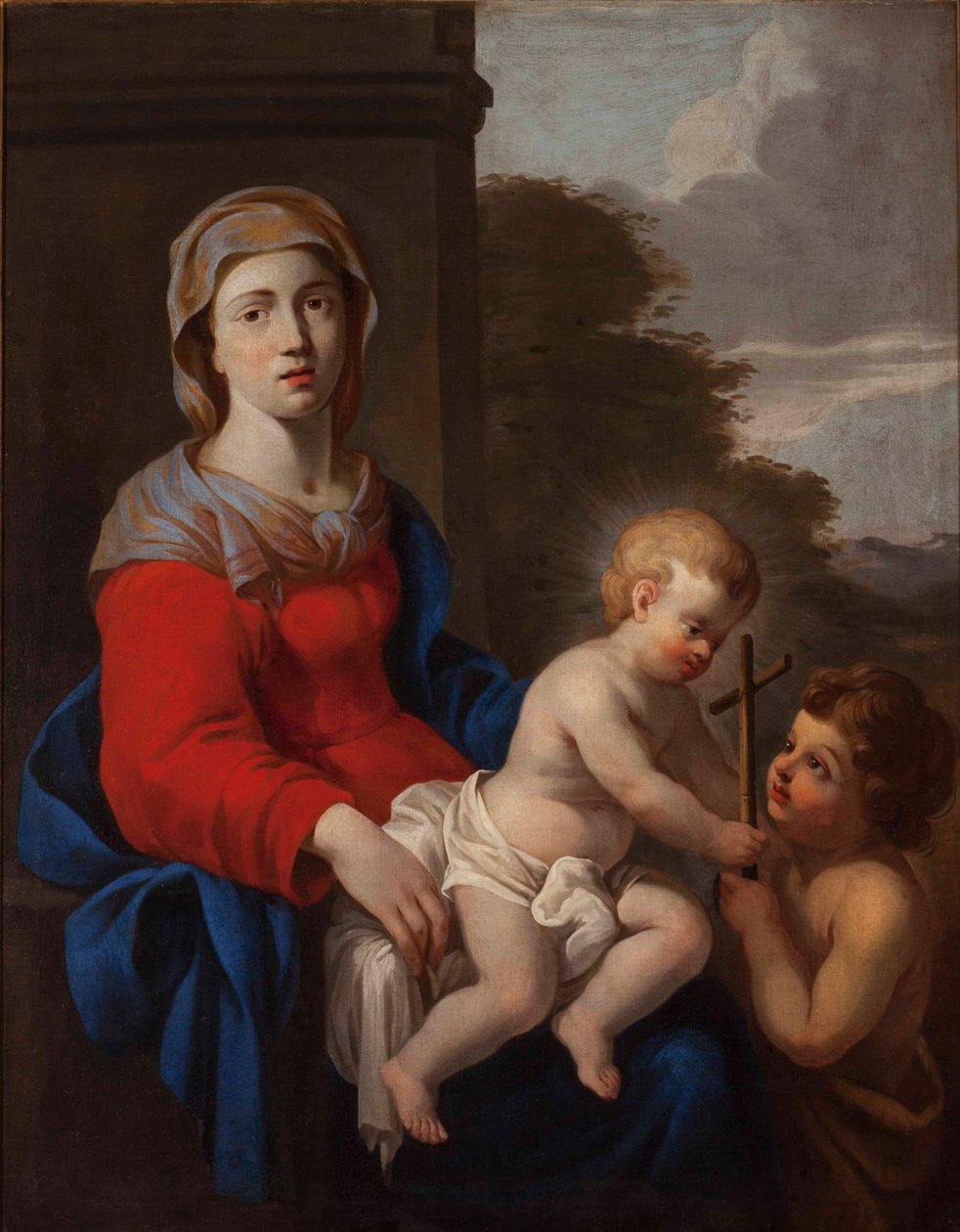 Madonna ja lapsi Johannes Kastajan kanssa tekijältä Unknown