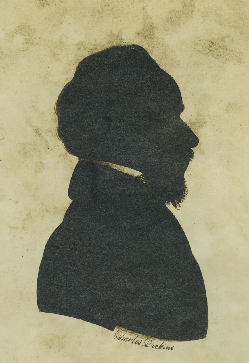 Charles Dickens Silhouette Portrait (albumiprintti) tekijältä Unbekannt Unbekannt