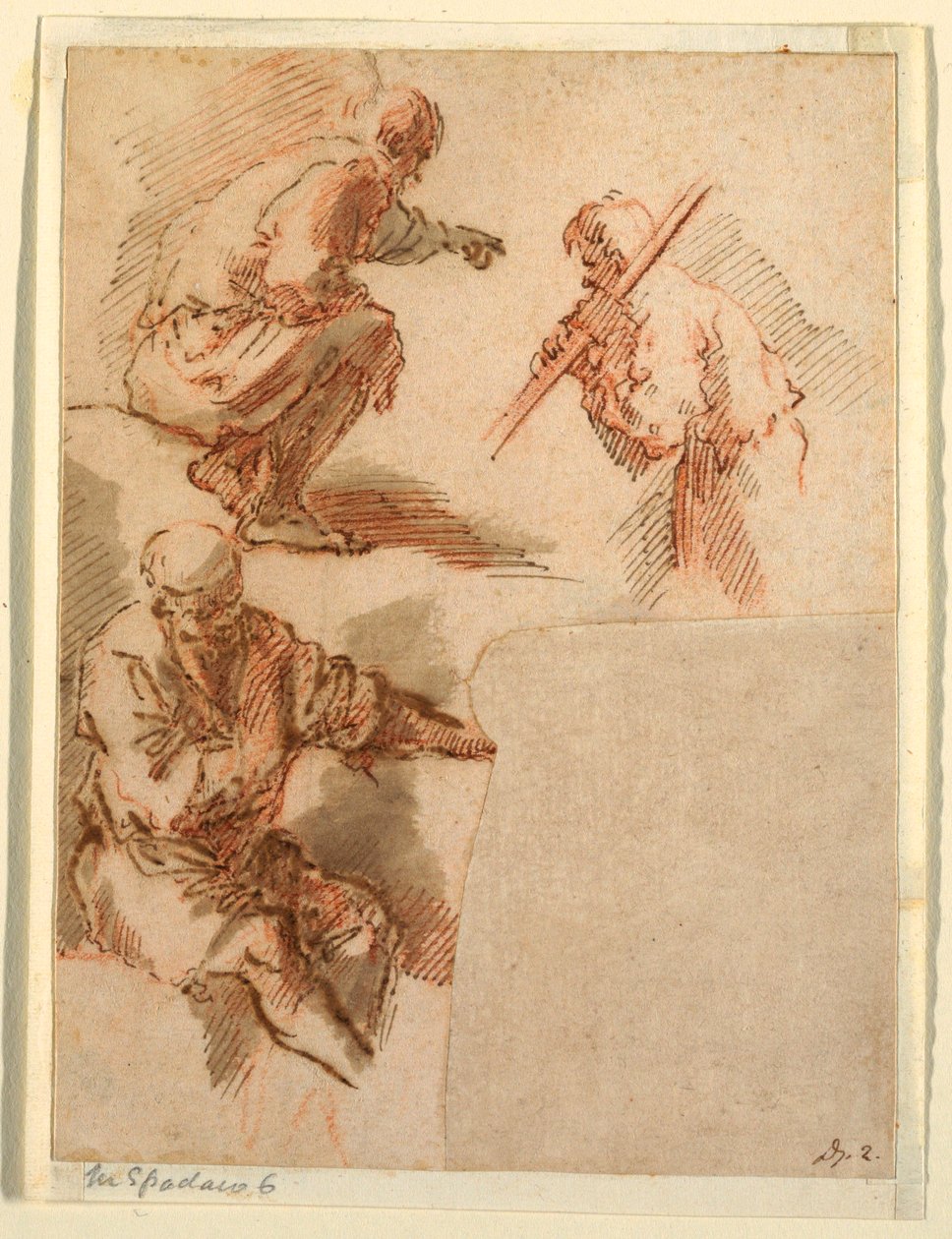 Piirustus, Kolme miestä, 1630–1640 tekijältä Unknown