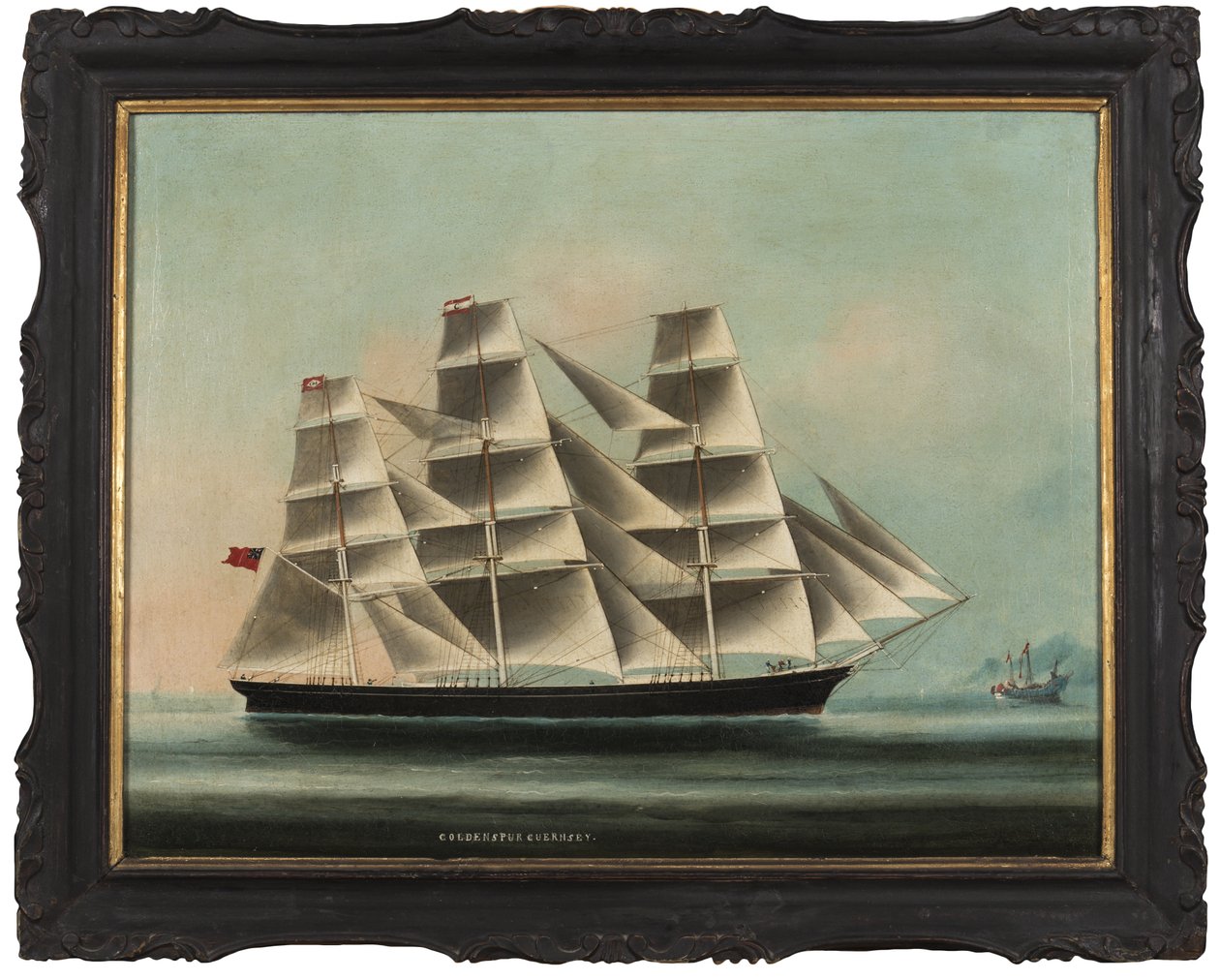 Golden Spur Guernsey: Kiinan lipun alla purjehtiva China Trade -leikkuri, n. 1872 tekijältä Unbekannt Unbekannt
