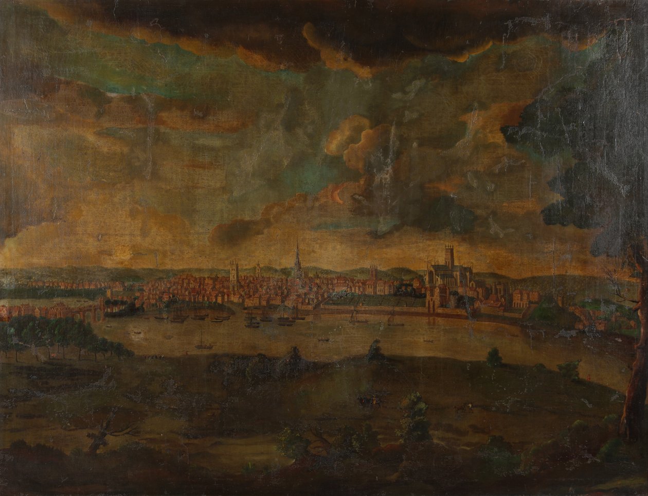Näkymä Worcesteriin, noin 1740 tekijältä Unbekannt Unbekannt
