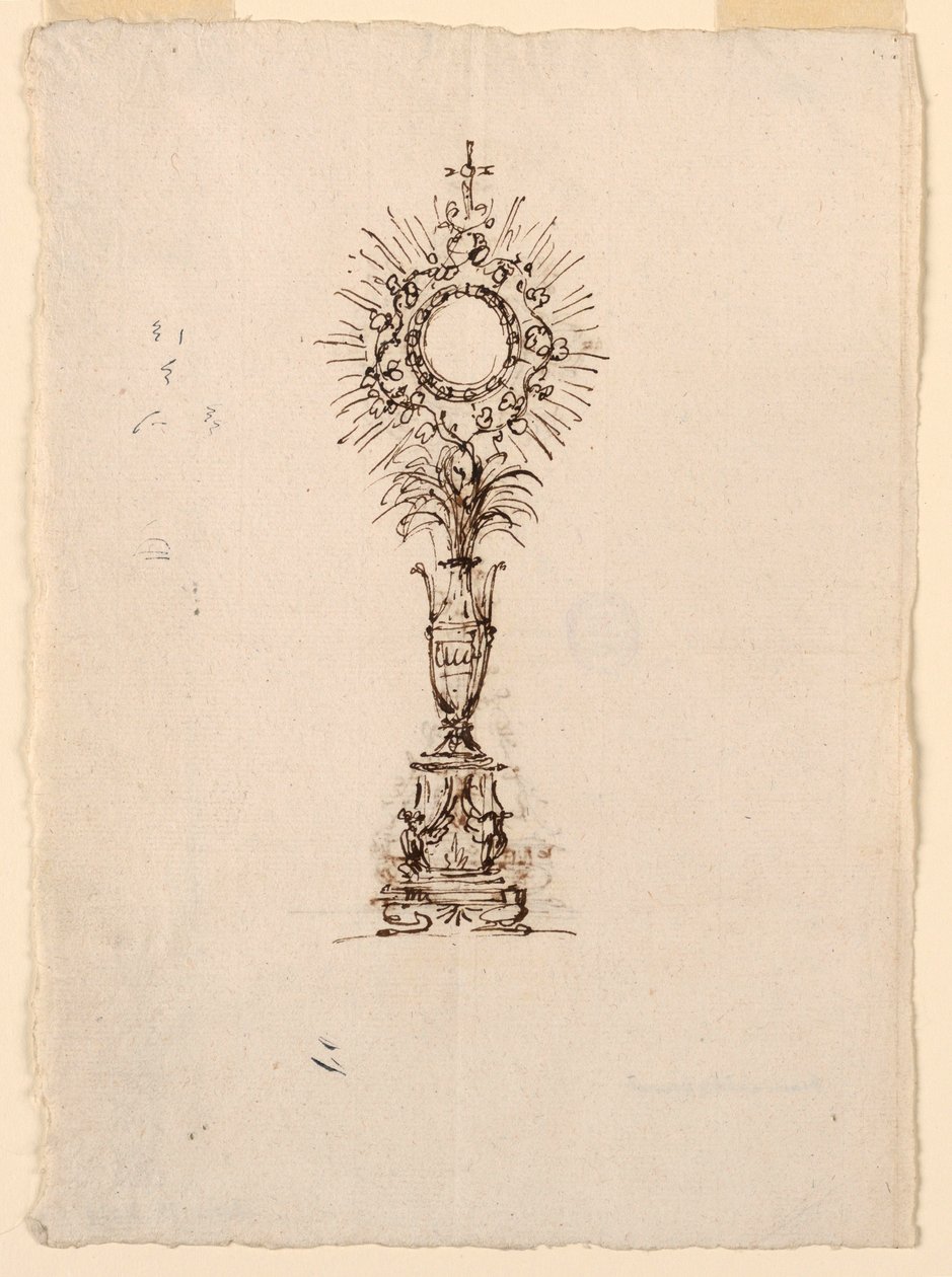 Piirustus, Suunnittelu monstranssille, 1815–1830 tekijältä Unknown