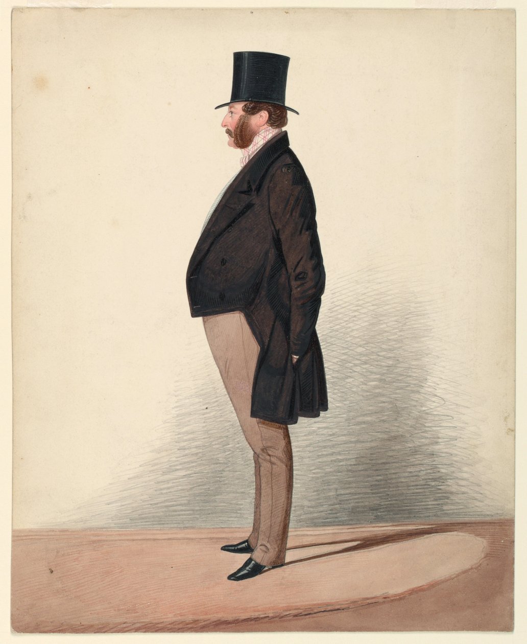 Piirustus, Tuntemattoman miehen muotokuva, 1870–80 tekijältä Unknown
