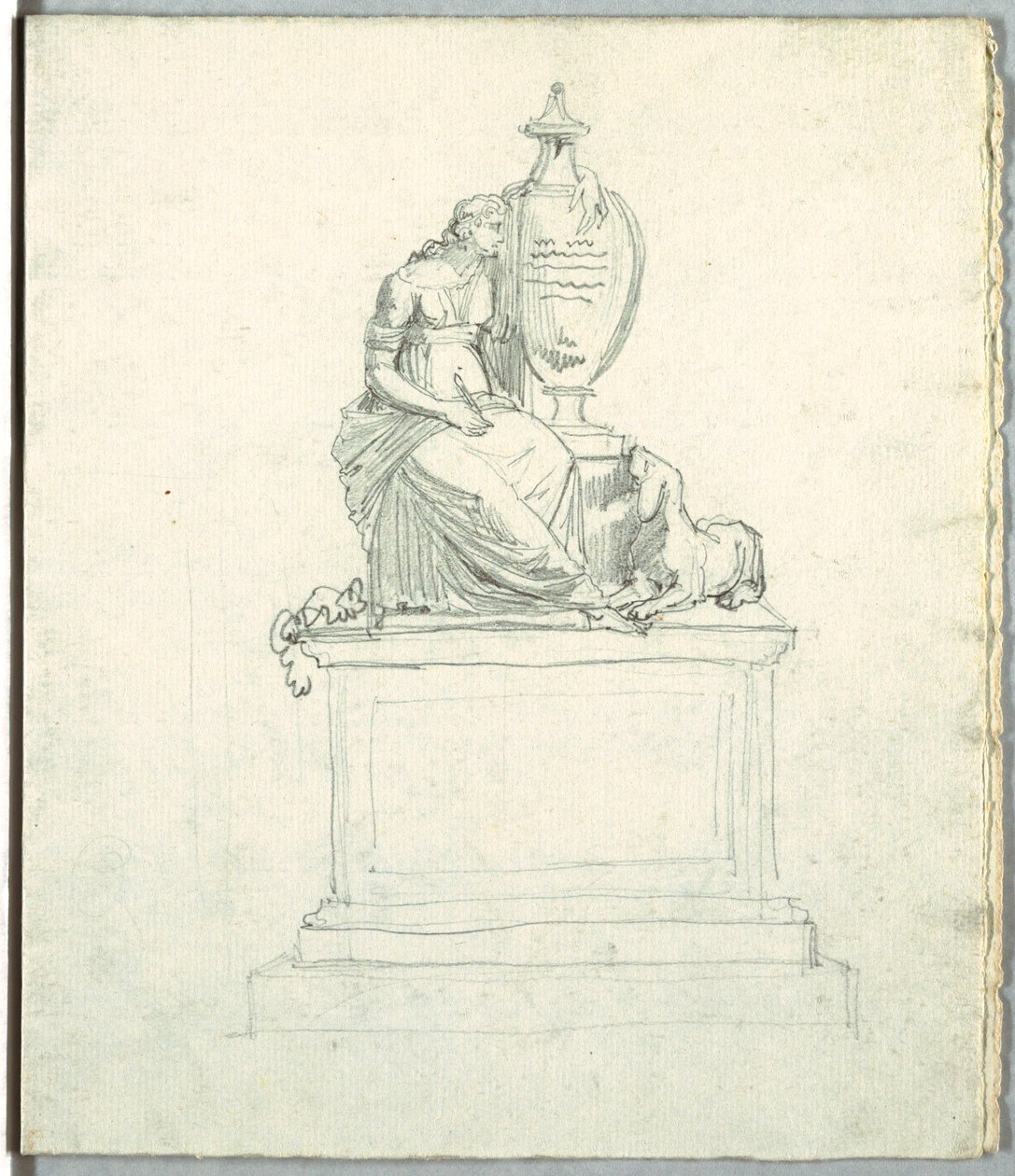 Piirustus, tutkimus hautausmuistomerkin jälkeen ja tutkimus friisin jälkeen, 1800 -luvun alku tekijältä Unknown