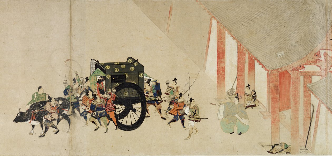 Keisari Nijo pakenee keisarillisesta palatsista Rokuharan kartanoon tekijältä Unknown