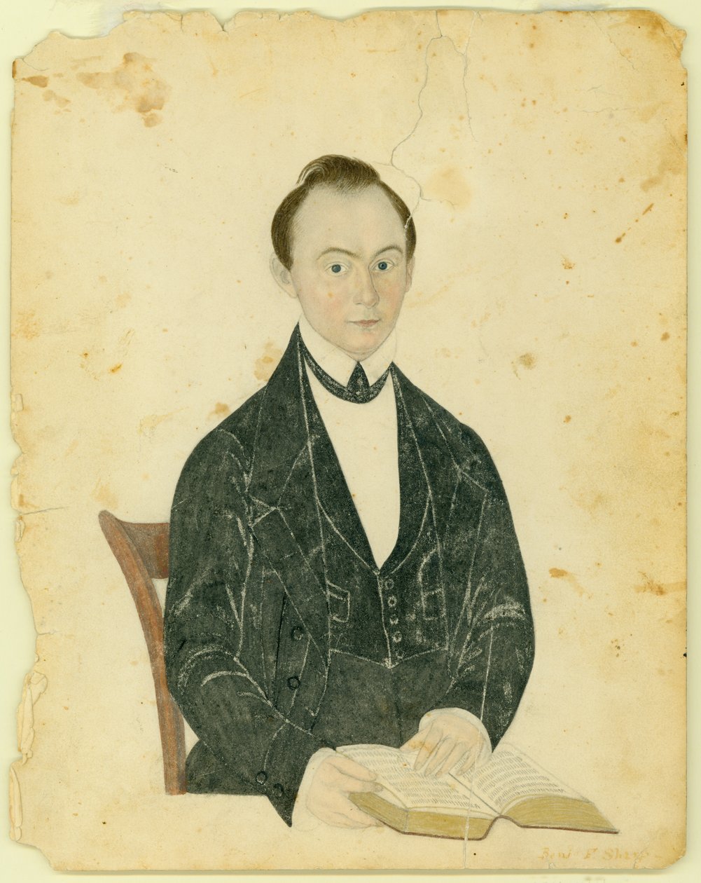Tohtori Benjamin F. Sharpin akvarellimuotokuva. tekijältä Unknown