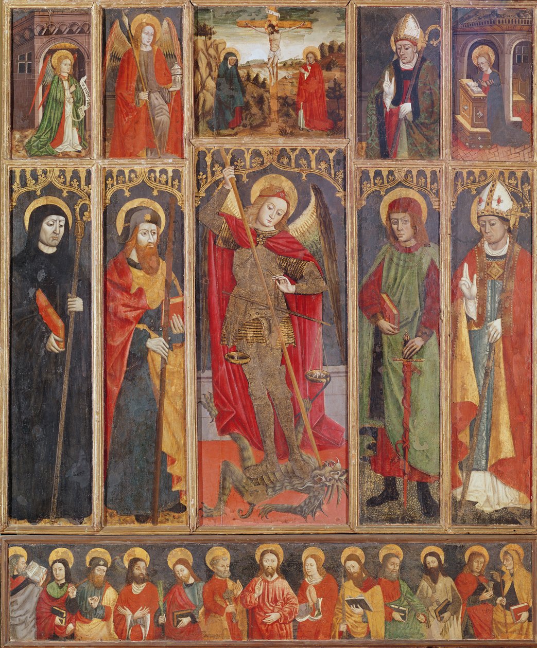 Pyhän Mikaelin alttaritaulu (tempera taulussa) tekijältä Unknown