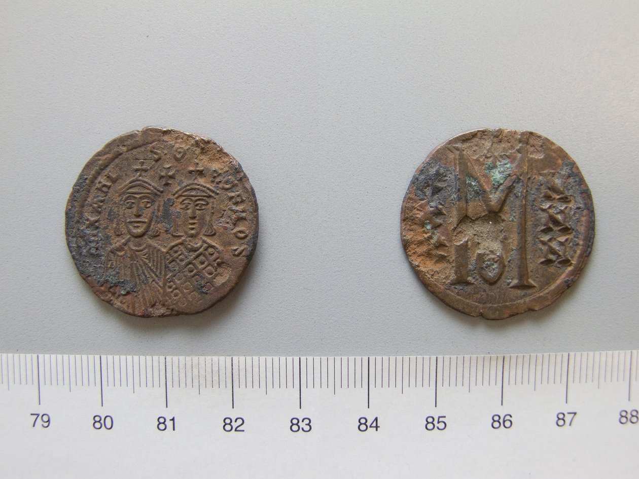 Follis (40 Nummi) Michael II:sta; Theophilus I Tuntemattomasta tekijältä Unknown
