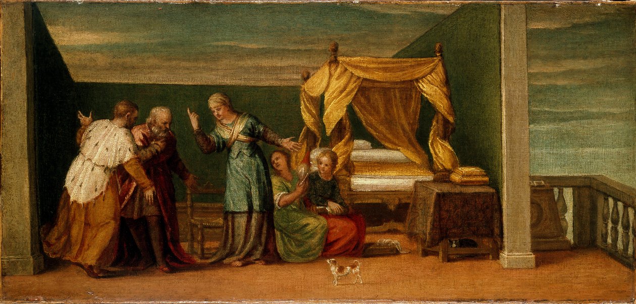 Judith vastaanottaa Bethulian muinaiset, 1500-luku tekijältä Unknown