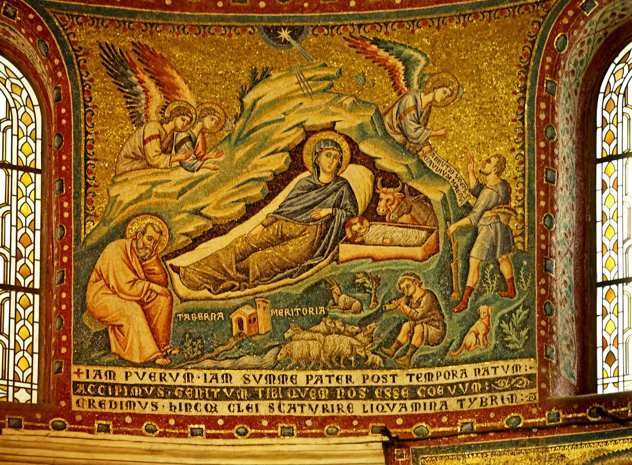 Mosaiikki apsissa syntymän kanssa tekijältä Unknown
