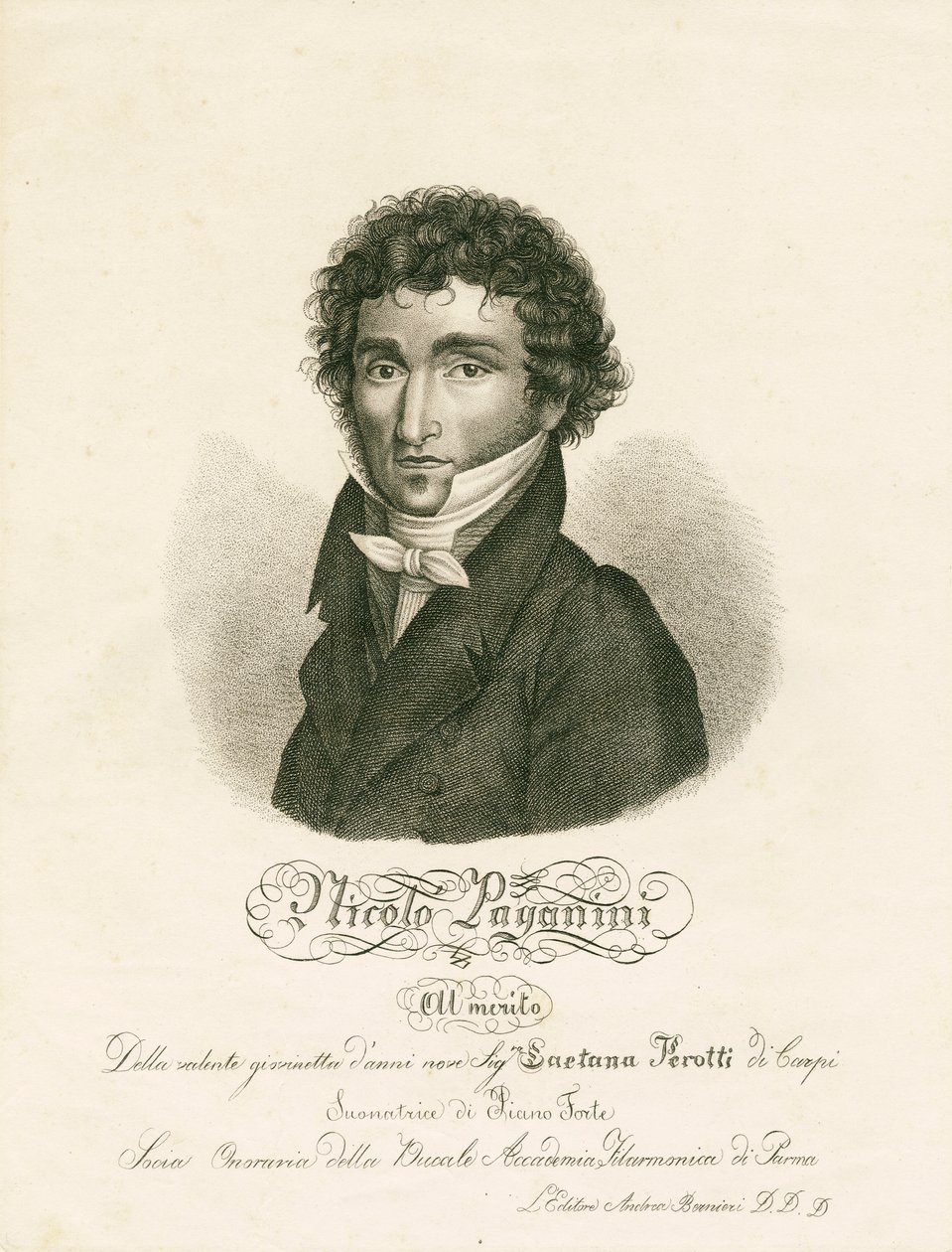 Niccolo Paganini - muotokuva tekijältä Unknown