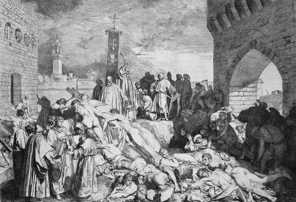 - Firenzen suuri rutto 1348 - Firenzen rutto vuonna 1348 - tekijältä Unknown artist