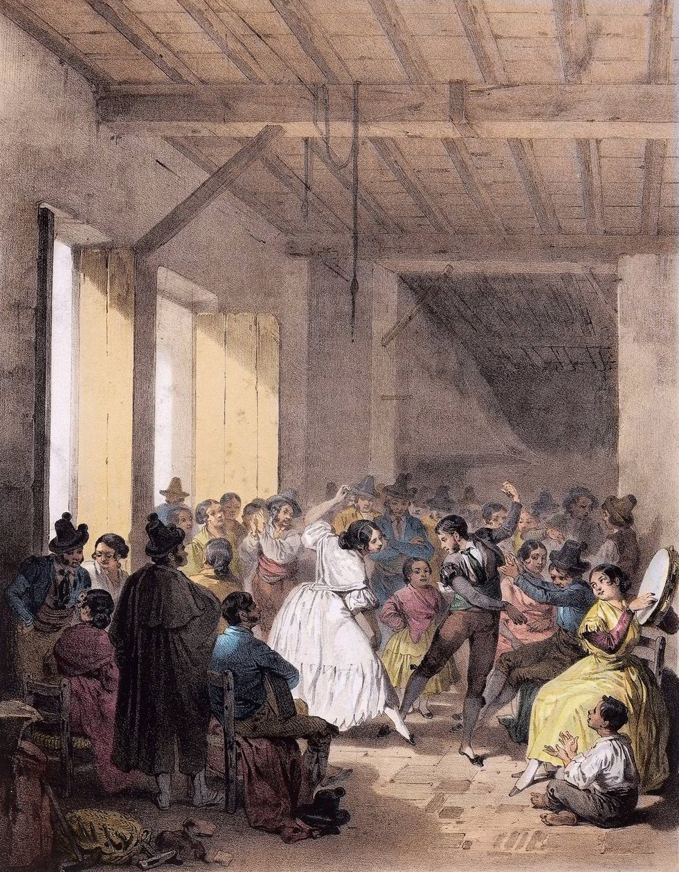 1800-luvun Bohemian Ball - Mustalaisten tanssi 1800-luvulla tekijältä Unknown artist