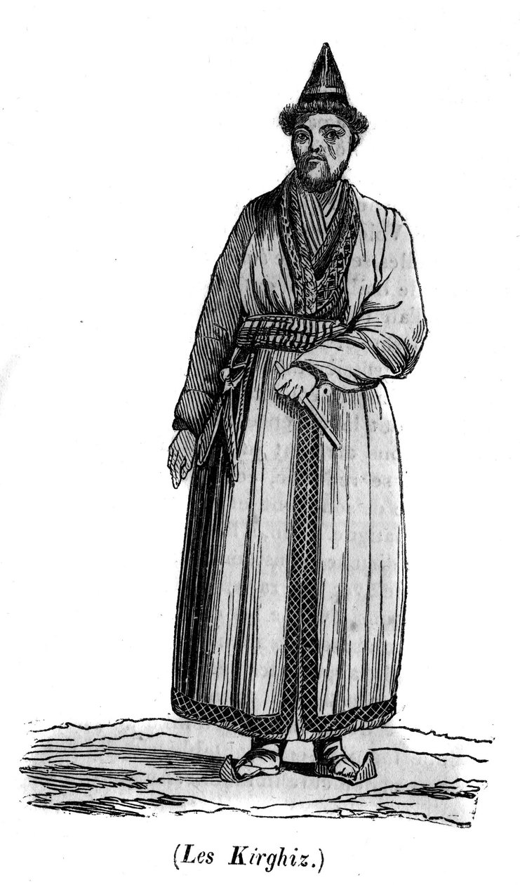 Kirgisia 1800-luvulla. Muinaisista ajoista lähtien asuneet turkkilaiset, Jenissein keskilaakso (Kirgisia tai Kirgisia tai Kirgisia) tekijältä Unknown artist