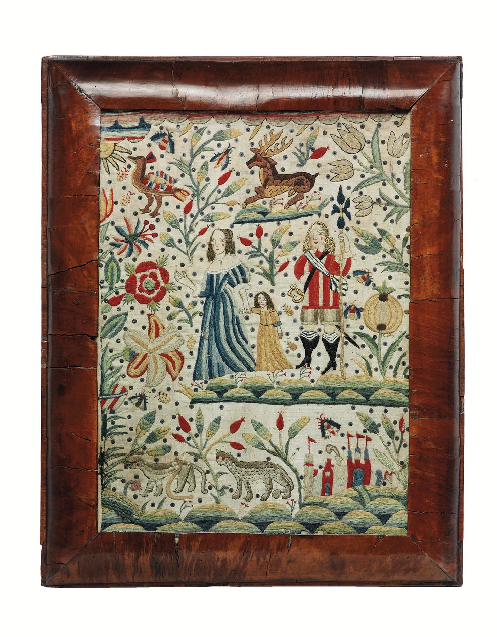 Williamin ja Maryn käsityökuva, n. 1690 (pellava & villa) tekijältä Unknown artist