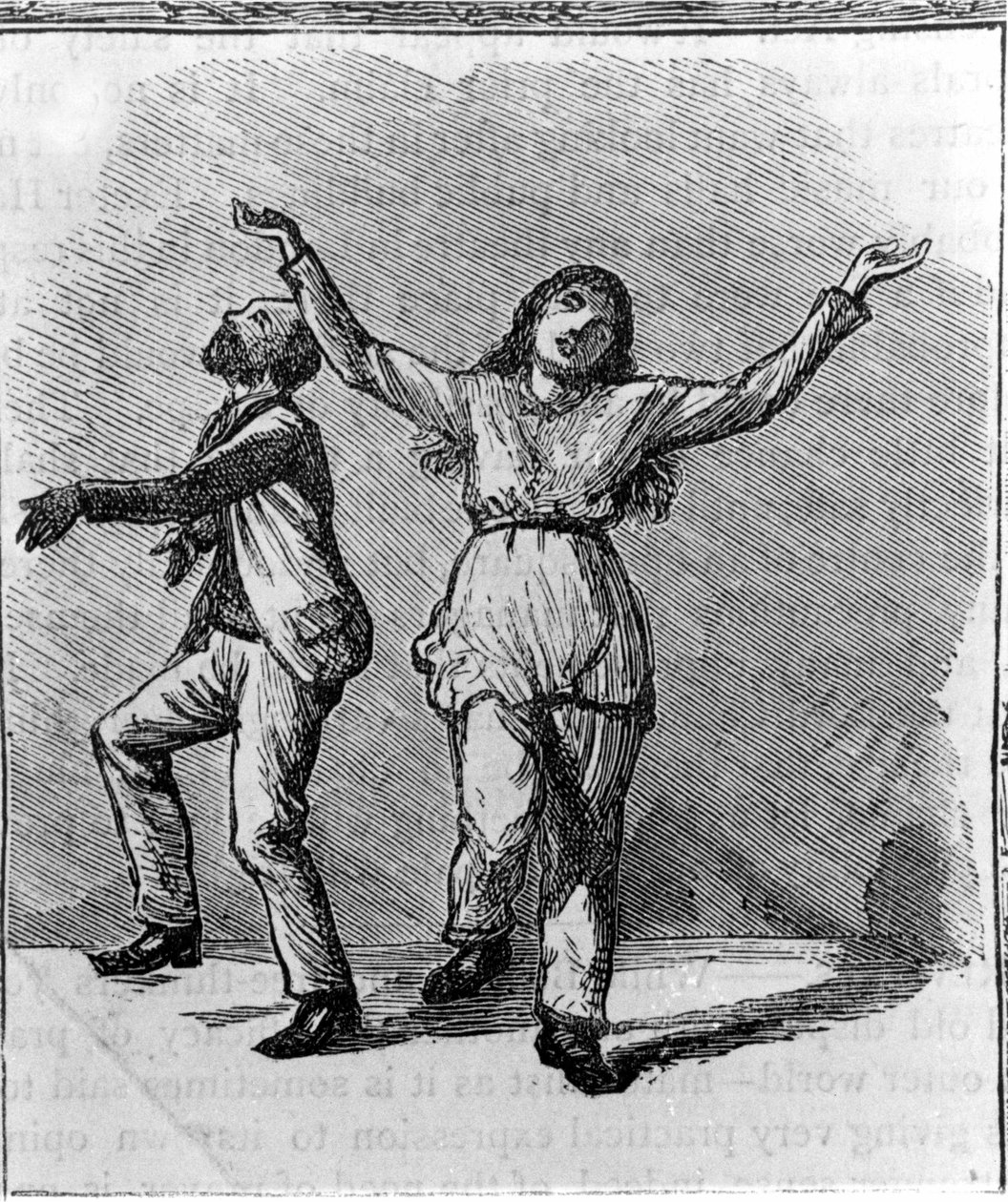 Pari Shakeria tanssimassa. tekijältä Unknown artist