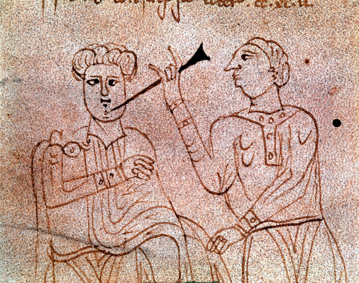 Hammaskirurgi operoi minipotilasta käsikirjoituksesta "" De surgia""" 1200-luvun Venetsia Biblioteca Marciana tekijältä Unknown artist