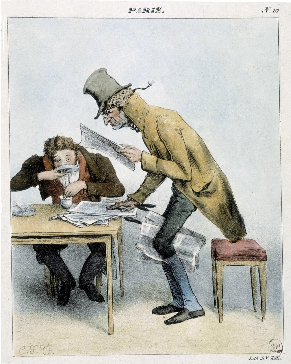 Momus-kahvin sieppaaja Pariisissa - 1821, Carnavalet tekijältä Unknown artist