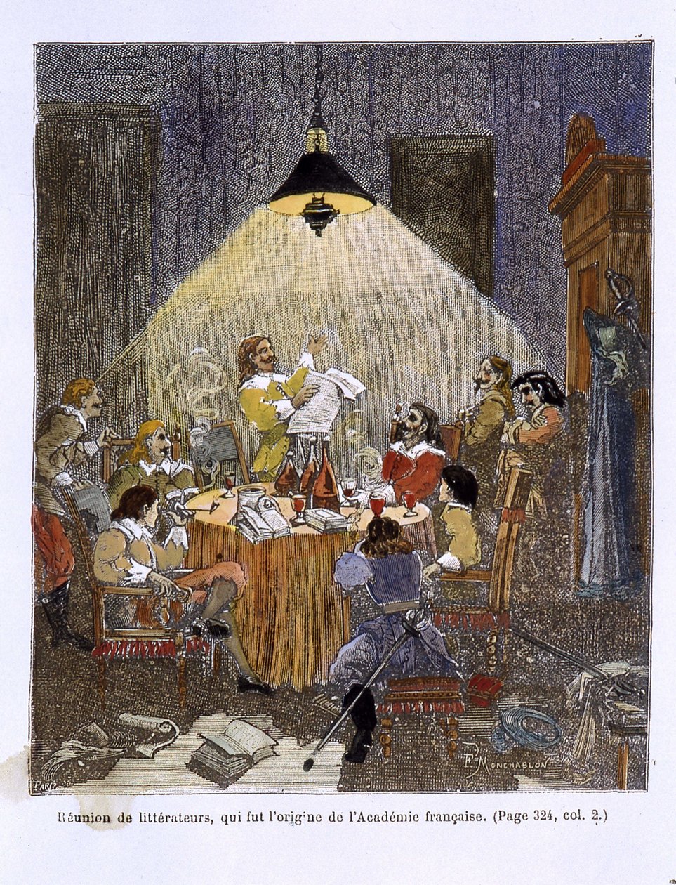 Kirjailijoiden kokous, joka oli Ranskan Akatemian alku tekijältä Unknown artist