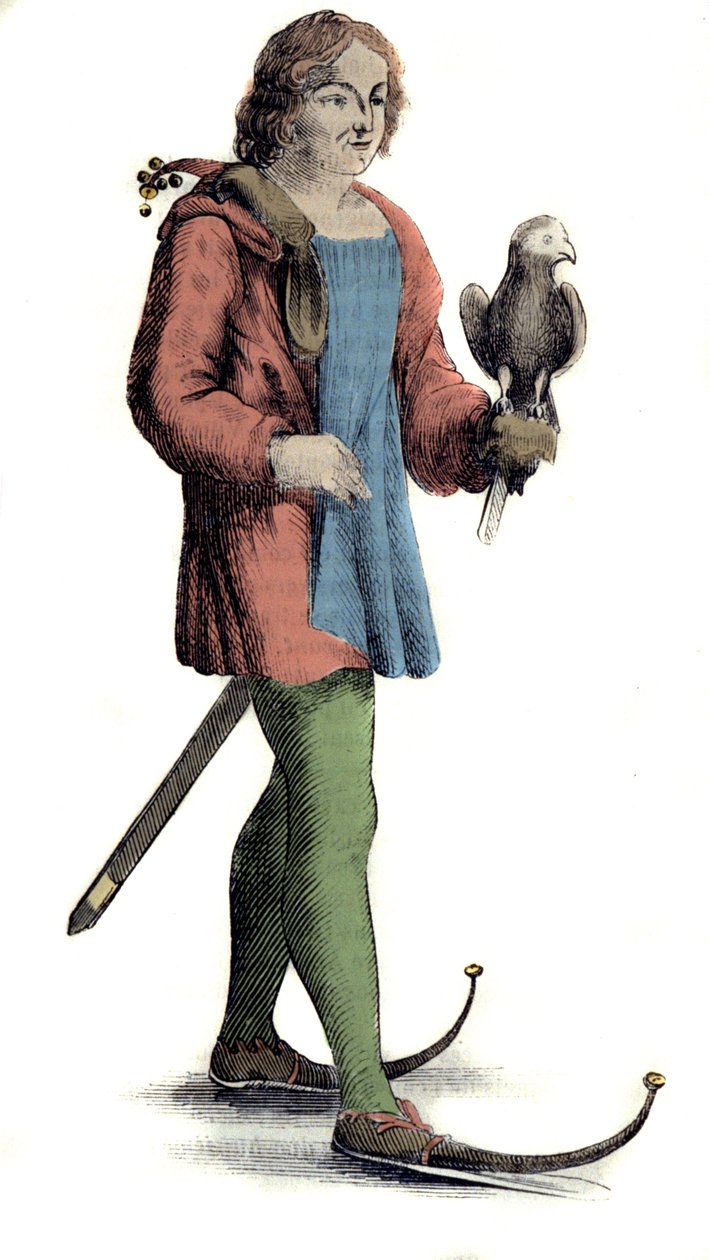 Keski-ikäinen mies, jolla on varsan kenkiä. tekijältä Unknown artist