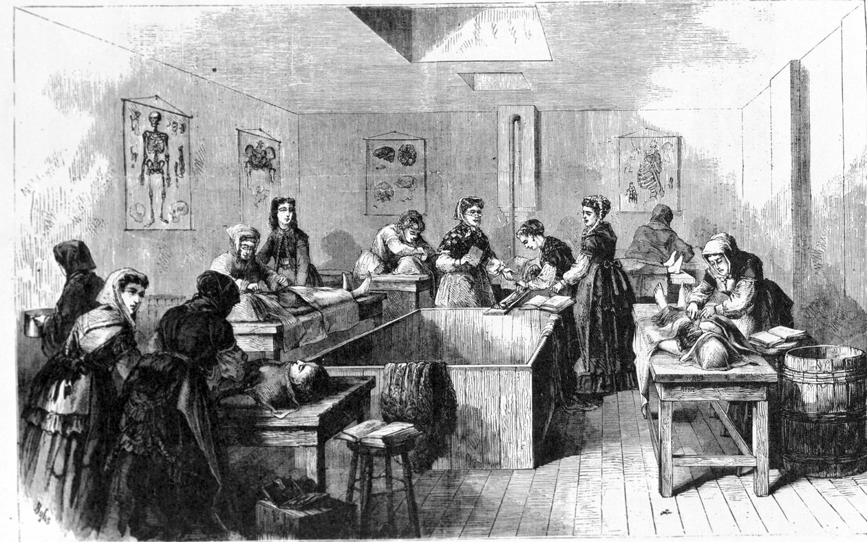 Ruumishuone Yhdysvalloissa vuonna 1890. tekijältä Unknown artist