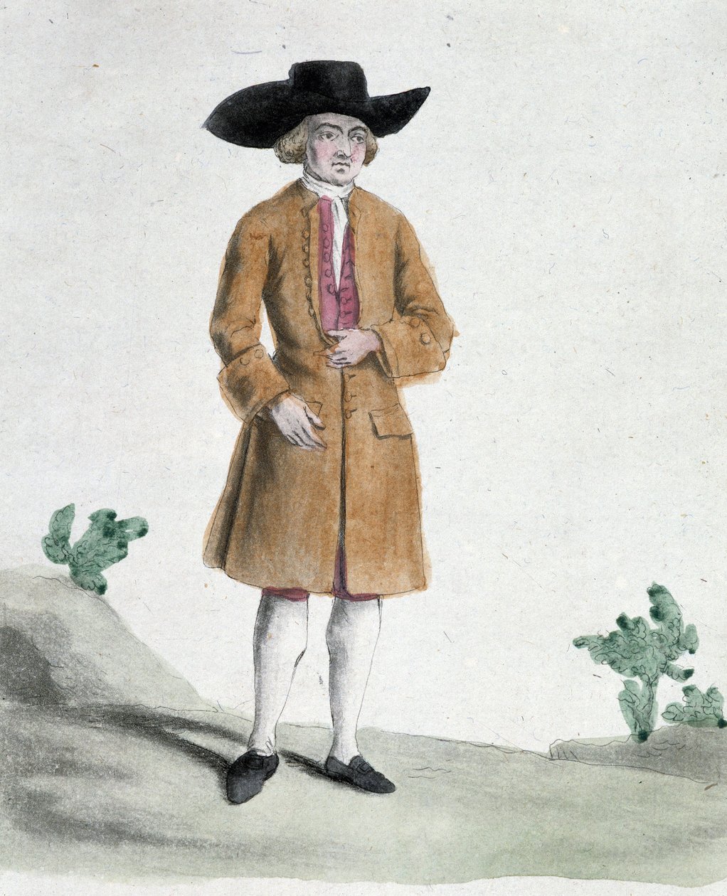 Kveekari - piirustus, deb. 1800-luvulla tekijältä Unknown artist
