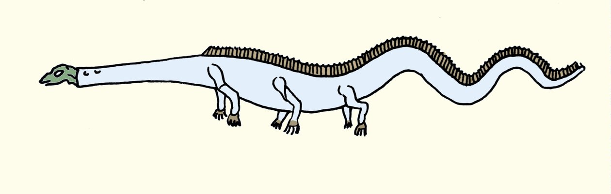 Se edustaa Stronsayn hirviötä, ja hänen kerrotaan löydetty samannimiseltä saarelta Skotlannista vuonna 1808. Piirustus aikakaudelta. 1800-luvulla tekijältä Unknown artist