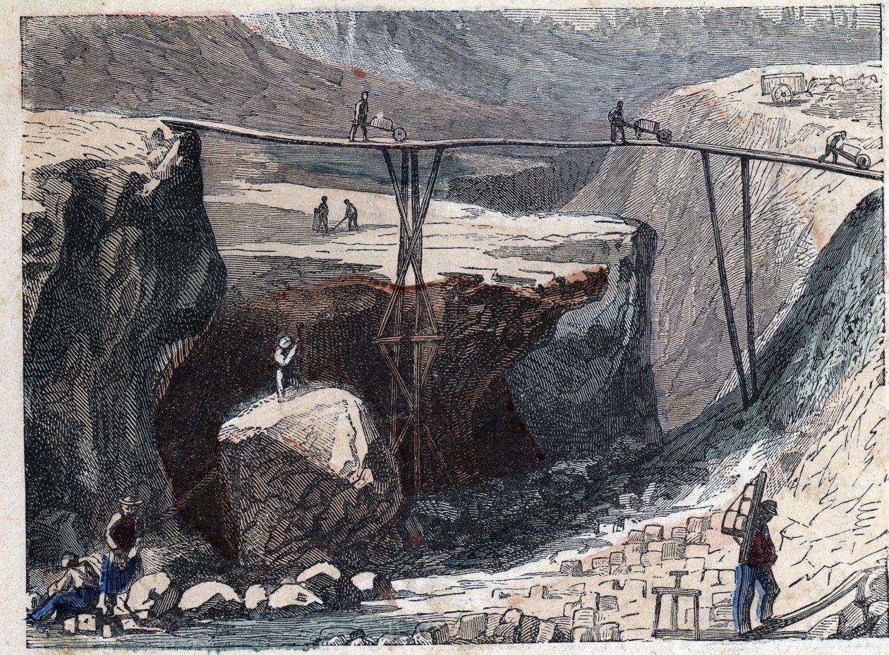 Kivenlouhos 1800-luvulla. tekijältä Unknown artist