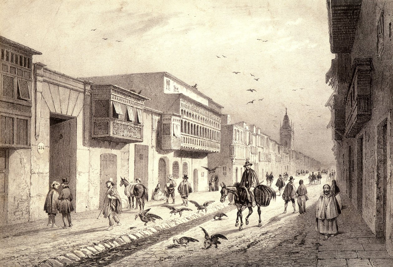 Katu Valladolidissa Limassa, Perussa. tekijältä Unknown artist